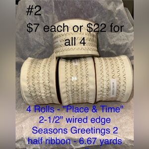 2-1/2" Wired Edge Ribbon